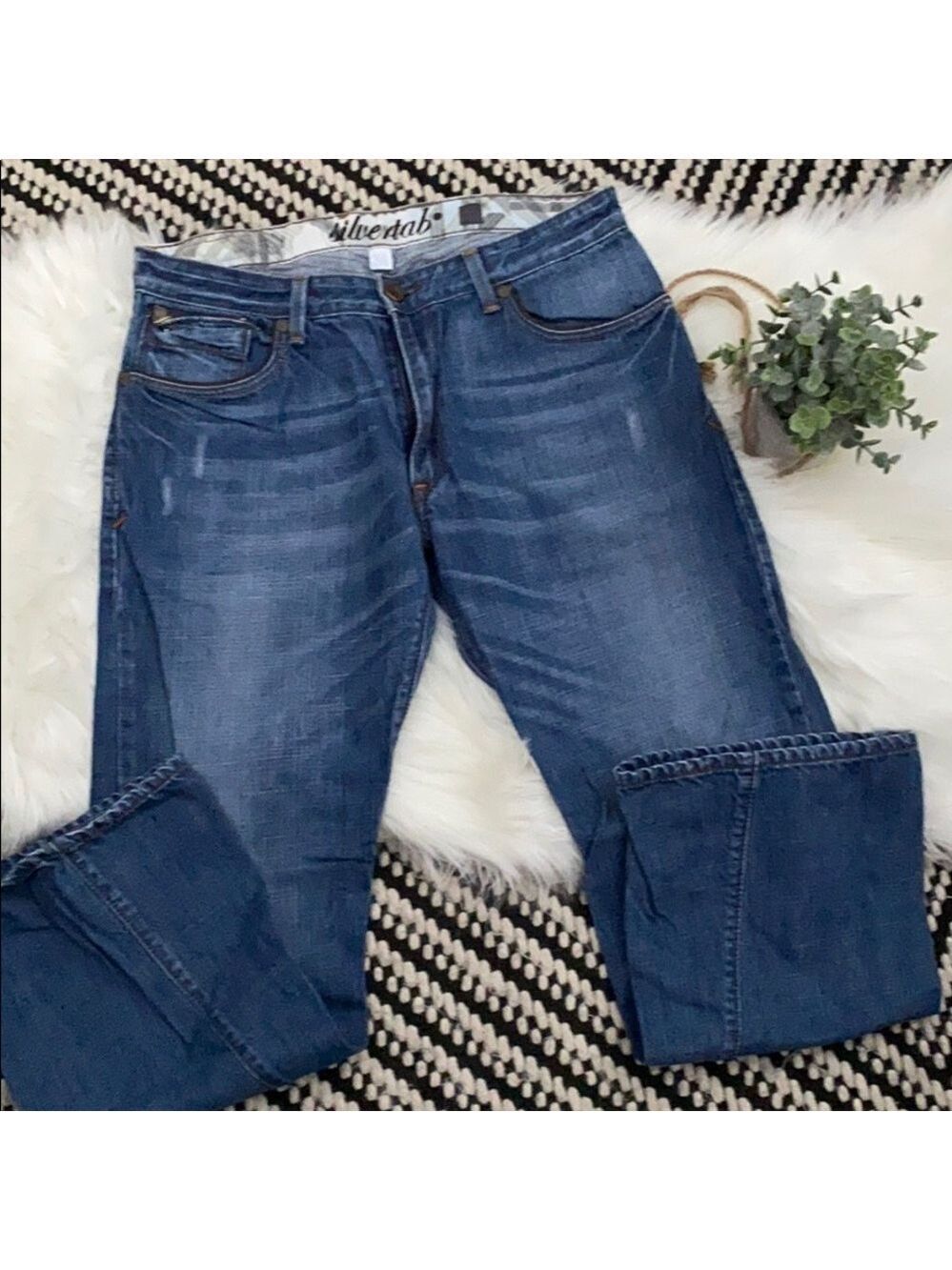 90’s vintage Silvertab blue medium fade denim
